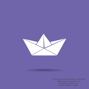 Kağıt gemi simpe web simgesi