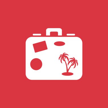 Turist bavul basit web simgesi