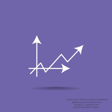 Grafik simgesi üzerinde Eğri ok