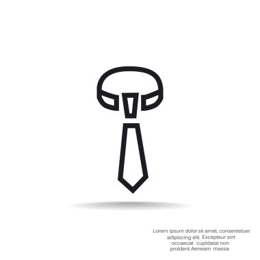 Düğümlü kravat basit web simgesi
