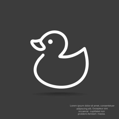 Oyuncak ördek yavrusu anahat web simgesi