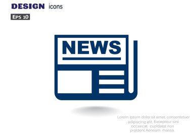 Basit gazete web simgesi