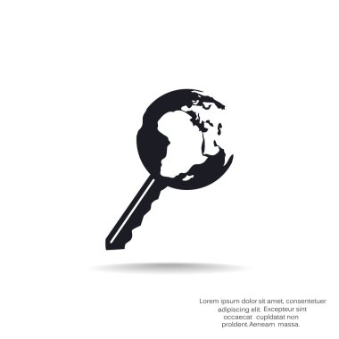 Dünya web simgesi anahtarı