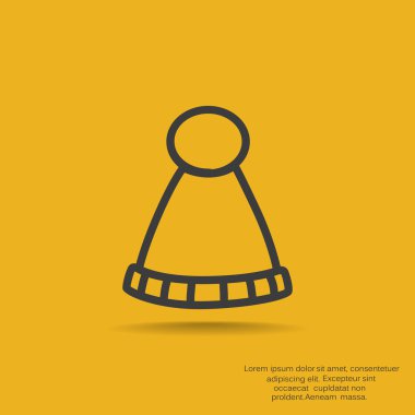 Kış şapka web simgesi