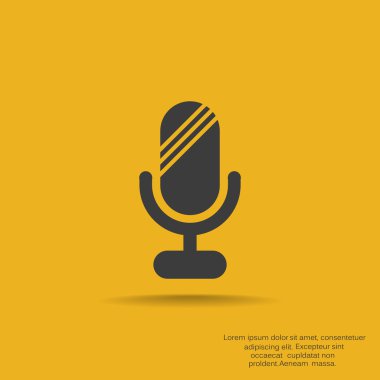 Basit mikrofon web simgesi