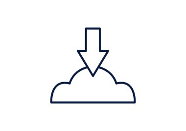 Bulut dosya download simgesi