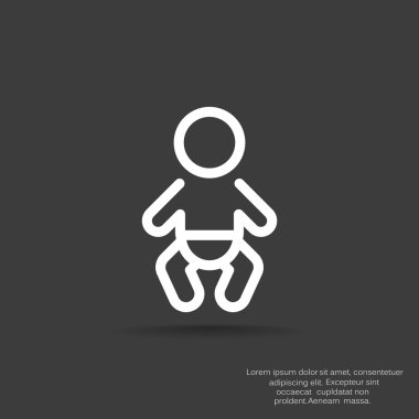 Basit çizgiler bebek bebek simge