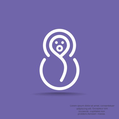 Basit çizgiler bebek bebek simge