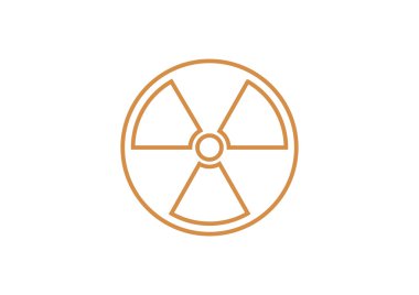 Bir radyasyon işaret basit simgesi