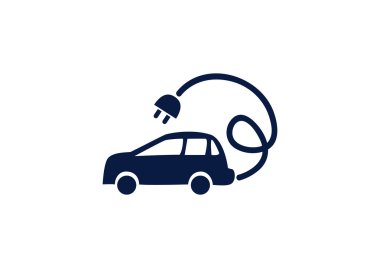 Elektrik araba basit web simgesi