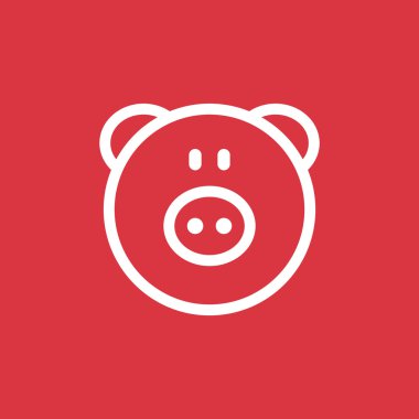 Domuz kafa basit web simgesi