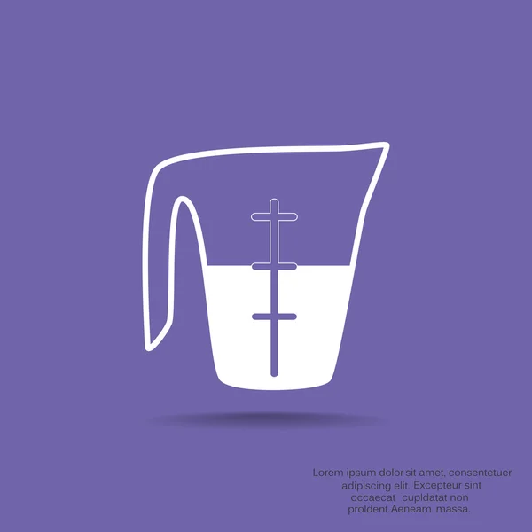 Вимірювання чашки за допомогою значка рідини — стоковий вектор
