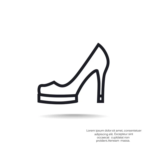 Γυναικείο παπούτσι εικονίδιο — Διανυσματικό Αρχείο