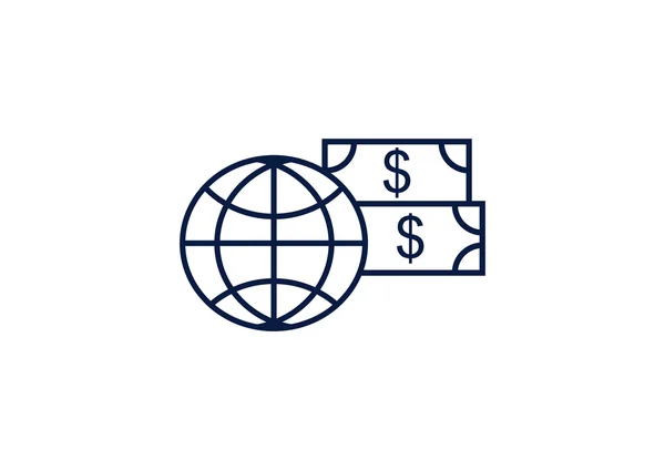 El dinero gira alrededor del mundo — Archivo Imágenes Vectoriales
