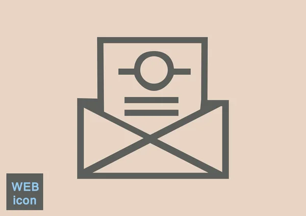 Platte e-mailpictogram — Stockvector