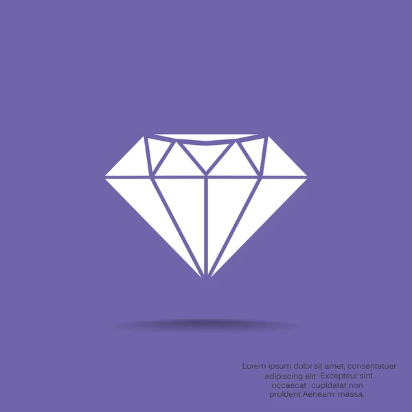 Icono web de diamante — Vector de stock