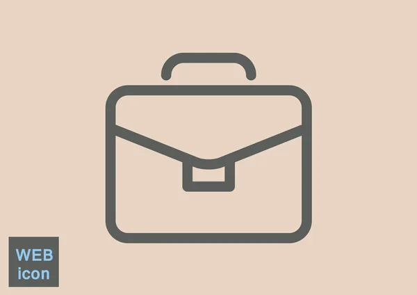 Simple icono web maletín — Vector de stock