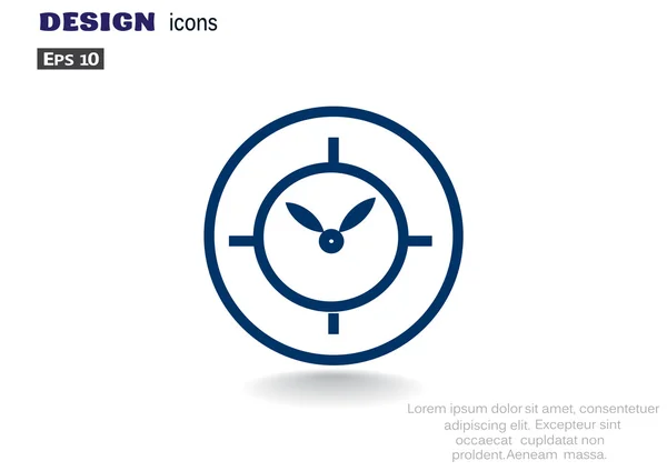 Reloj icono web — Archivo Imágenes Vectoriales