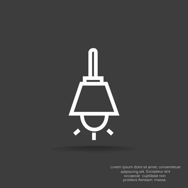 Icono plano de lámpara — Vector de stock