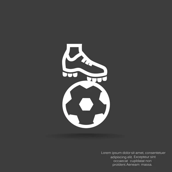 Football boot with ball — Stock Vector