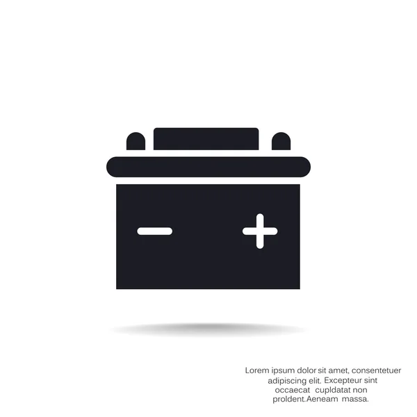 Eenvoudige auto web accupictogram — Stockvector