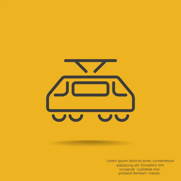 Icono web del tranvía — Vector de stock