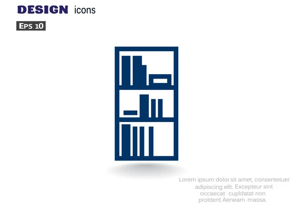书架平面图标 — 图库矢量图片