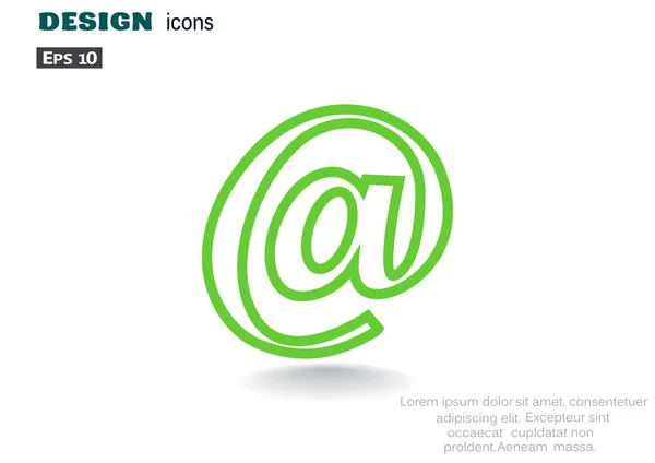 Email sign web icon — Stock Vector