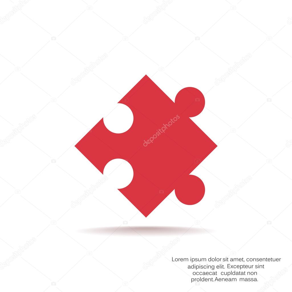 Puzzle element simple web icon