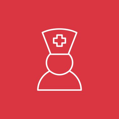 Hemşire siluet web simgesi