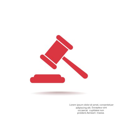 Açık artırma çekiç basit web simgesi