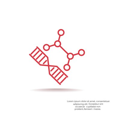 DNA genetics web icon clipart