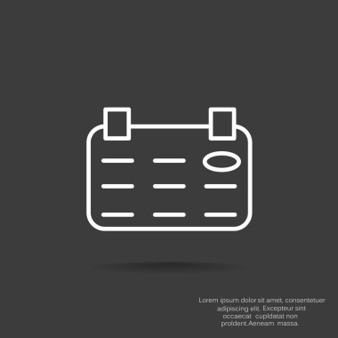 Takvim basit web simgesi yaprak