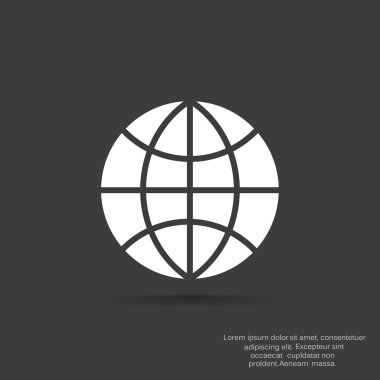 Basit küre web simgesi 