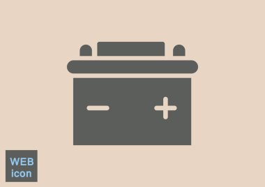 Basit araba pil web simgesi