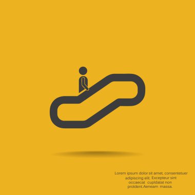 Adam yürüyen merdiven bilgi işareti