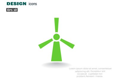 Rüzgar jeneratör simgesi