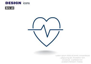 Kardiyoloji sembol basit simgesini