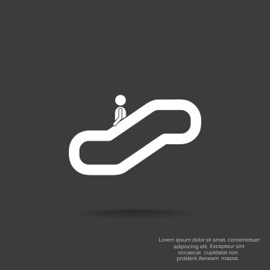 Adam yürüyen merdiven bilgi işareti