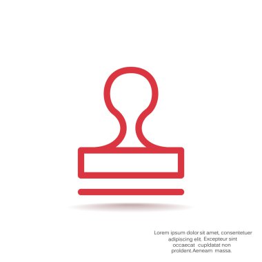 Mühür stamper kavramı simgesi