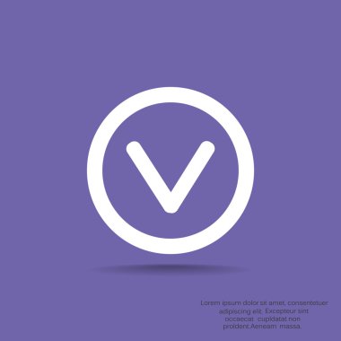 Chek işareti ile kene simgesi