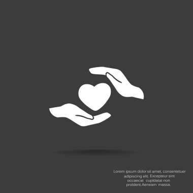 Ellerin simgesinde kalp