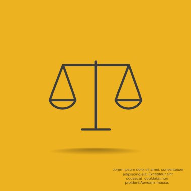 Adalet basit web simgesi ölçekleri