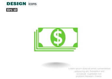 Dolar web simgesi yığını