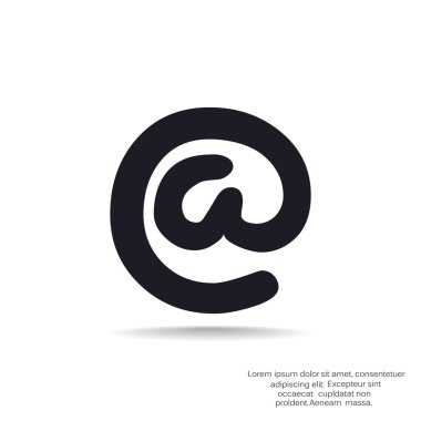 Geniş e-posta işareti web simgesi