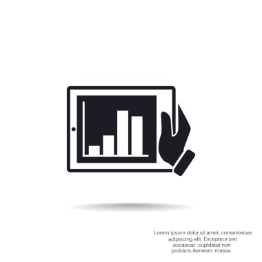 Dijital tablet basit web simgesi