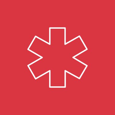 Tıp sembolü basit web simgesi