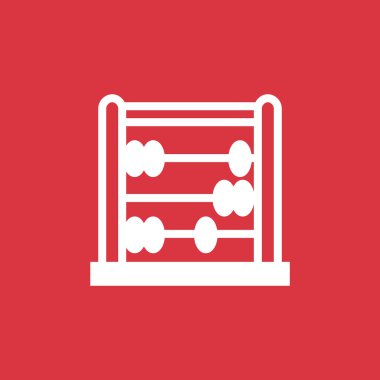 Abaküs hesaplama düz simgesi