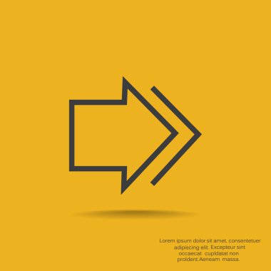 sağa işaret eden ok