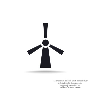 Rüzgar jeneratör simgesi